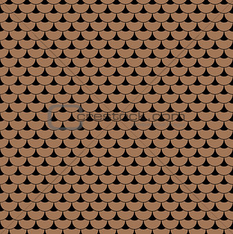 Geometric fish scales chinese seamless pattern. Wavy roof tile background for design. Modern repeating stylish luxury texture. Flat pattern. Vector