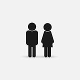 Man and woman icon vector