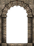 Medieval arch isolated