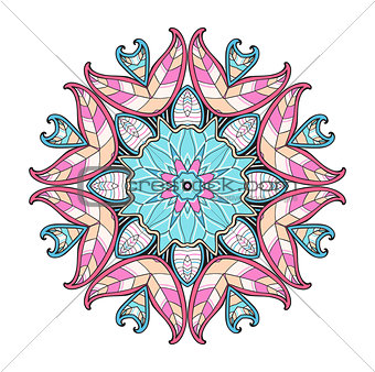 Abstract round oriental ornament