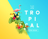 Tropical Floral Design Elements
