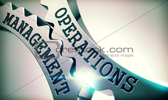 Operations Management - Shiny Metal Cog Gears . 3D