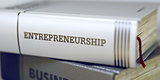 Entrepreneurship. Book Title on the Spine. 3d