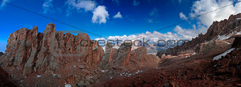 Panorama of Schalbus-Dag mountain, Dagestan, Caucasus Russia