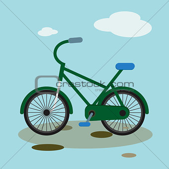 Bike mountain downhill vector flat bicycle illustration extreme urban biking