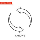 Arrows Icon. Thin Line Vector Illustration