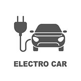 Electro car icon. Logo element illustration. Electro car symbol design