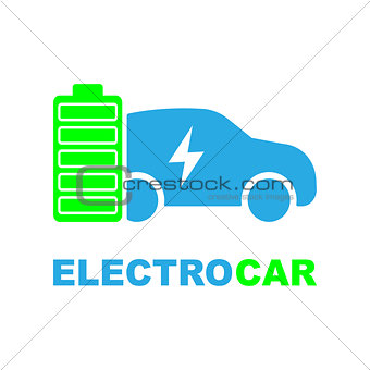 Electric car refill icon, vector. Electric refueling. Eco transportation.