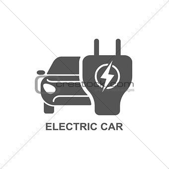 Electro car icon. Logo element illustration. Electro car symbol design