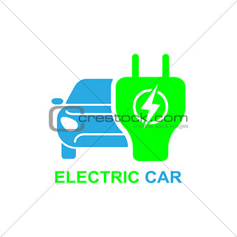 Electro car icon. Logo element illustration. Electro car symbol design from 2 colored collection. Simple Electro car concept. Can be used in web and mobile.
