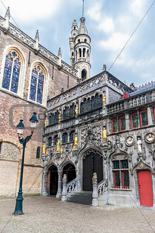 The Holy Blood Basilica at Burg square in Bruges