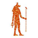 God Anubis egypt egyptian pattern silhouette ancient egypt