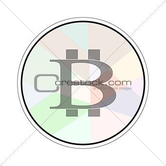 Bitcoin sign in soft circle