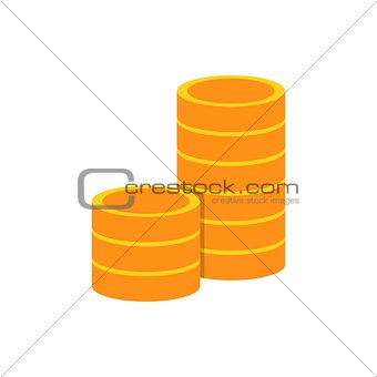 Pile of coins flat icon