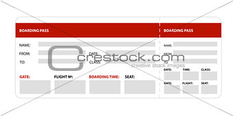 Red boarding pass