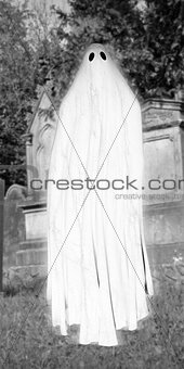 ghost in old cemetery