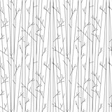 Seamless pattern with trees without leaves