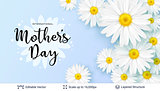 Mother's day greeting card template.