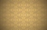 Damask Pattern in Gold Colors