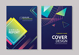 Abstract gradient modern geometric flyer and poster design templ