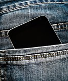 Smartphone in the jeans pocket