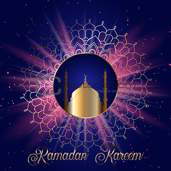 Ramadan Kareem background with mandala design 
