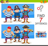 differences game with pirate characters