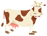 happy spotted cow farm animal character