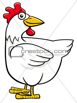 hen or chicken cartoon farm character
