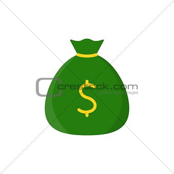 Sack of money flat icon