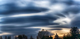 Amazing lenticular clouds in the sky