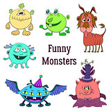 Cartoon Monsters Set