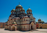 Exterior view to New Athos aka Novy Afon monastery, Abkhazia, Georgia