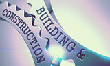 Building And Construction - Mechanism of Metal Cogwheel. 3D.