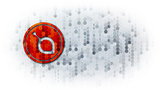 Siacoin - Logol on Dark Digital Background.