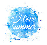 Blue summer tropical background
