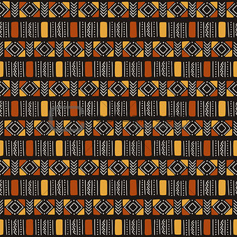 Tribal seamless pattern in African style.