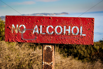 "No Alcohol" Sign