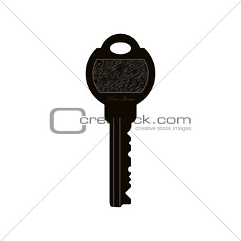 Key Vector Icon, The symbol of door's key. Simple, modern flat vector illustration for mobile app, website or desktop app