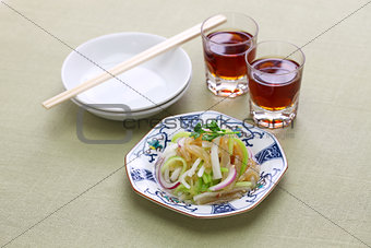 jellyfish salad, chinese cuisine, cold dish