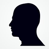 Silhouette of a man s head
