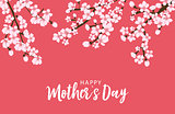 Happy Mother's day greeting card with background. Vector Illustration