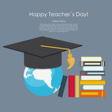 Happy teachers day concept background Vector Illustration