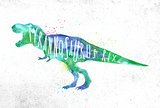 Dynosaur tyranosaurus vivid