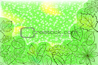 Background with Leaves
