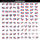 Dominicana flag, vector illustration