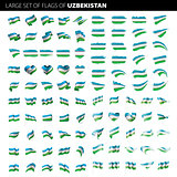 Uzbekistan flag, vector illustration