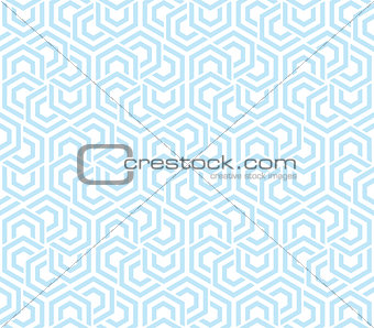 Abstract geometric background blue and white hexagons