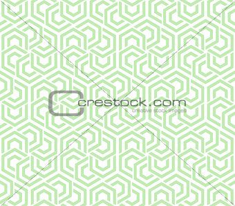 Abstract geometric background green and white hexagons