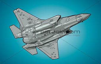 Modern American jet fighter aircraft.